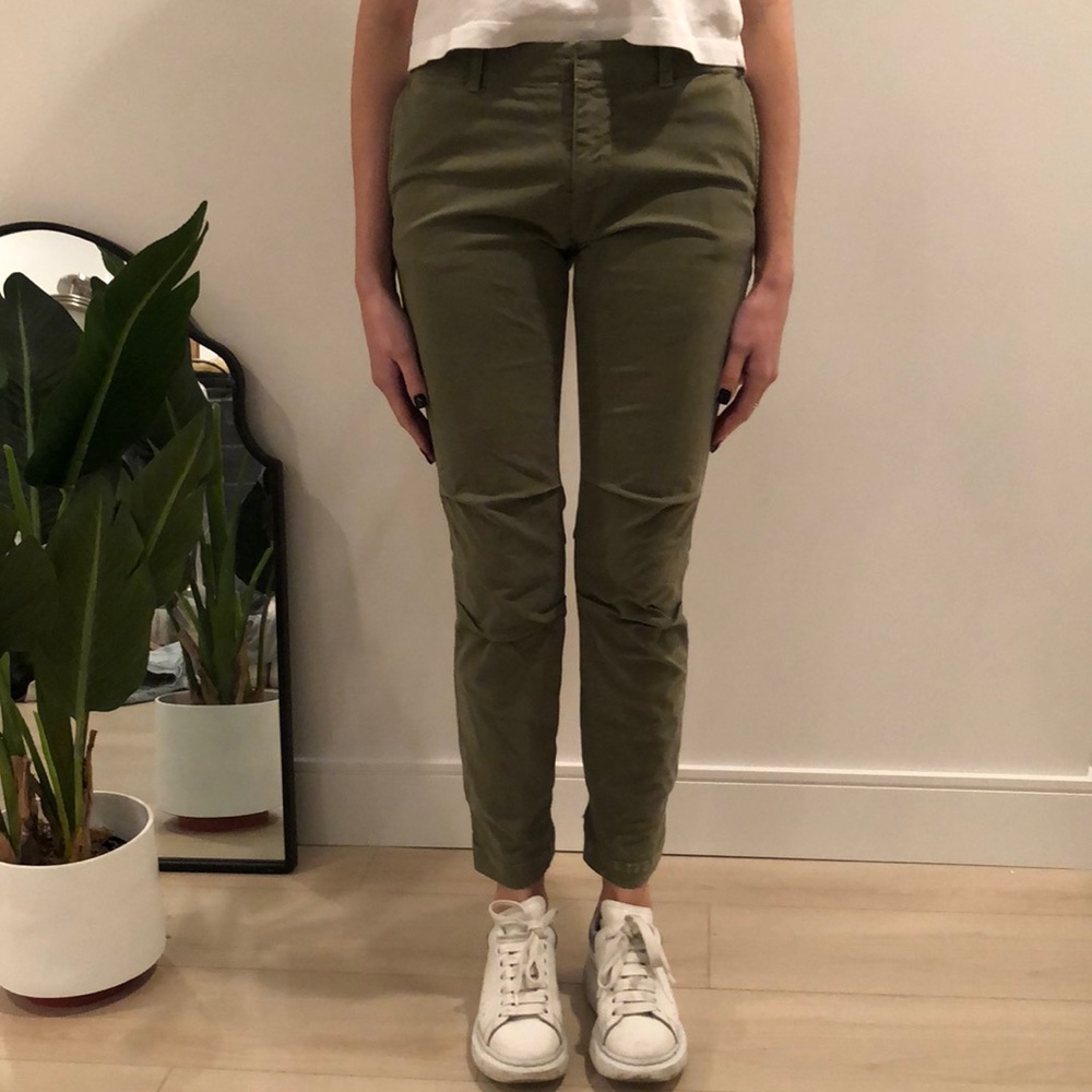 NILI LOTAN KHAKI MILITARY-STYLE PANT SIZE 2